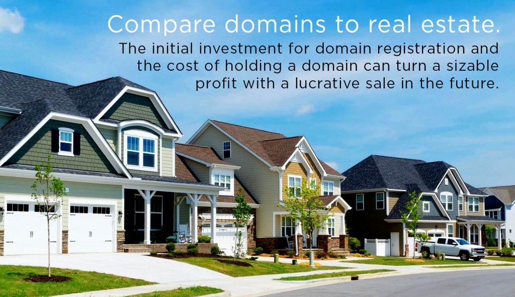 premium domain is a chance for making a profit much larger than any real estate investment can provide